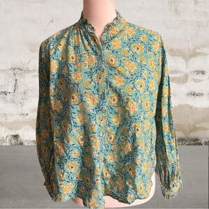 Charina Sarte Floral Print Women's Blouse Size Large